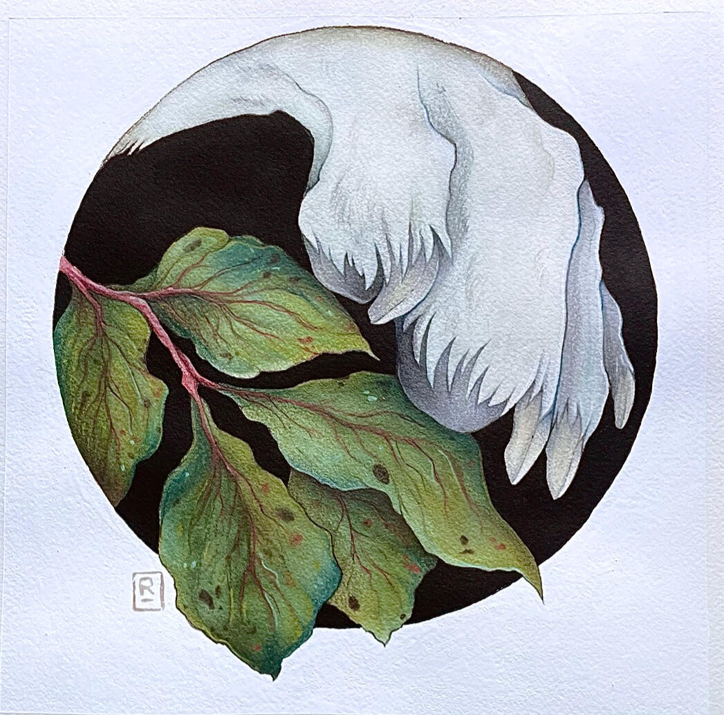 The Warden - 10" x 10" - watercolor, pencil, & ink